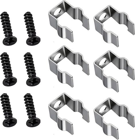 XTPTFABS 6Pcs Stainless Steel Vacuum Side Brush Mount Clips with Screw Compatible with Shark IQ and AI AV2501S Robot Vacuum, Not Fits for ION modle in Kuwait