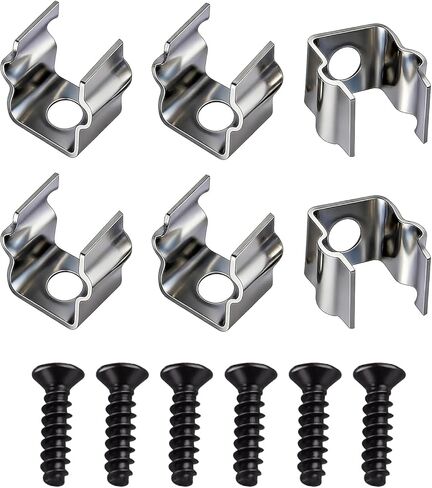 XTPTFABS 6Pcs Stainless Steel Vacuum Side Brush Mount Clips with Screw Compatible with Shark IQ and AI AV2501S Robot Vacuum, Not Fits for ION modle in Kuwait