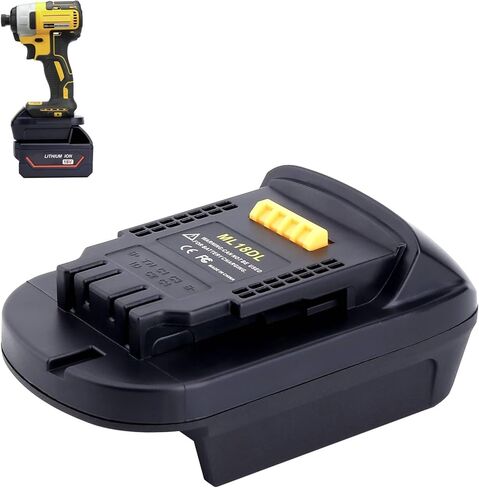 محول بطارية ML18DL متوافق مع أدوات Dewalt 20V اللاسلكية، محول متوافق مع بطارية Mil-Waukee 18V M-18 لاستبدال بطاريات ليثيوم Dewalt 20V Max in Kuwait