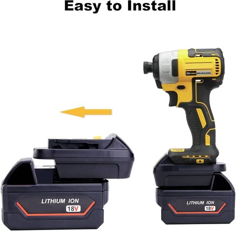 محول بطارية ML18DL متوافق مع أدوات Dewalt 20V اللاسلكية، محول متوافق مع بطارية Mil-Waukee 18V M-18 لاستبدال بطاريات ليثيوم Dewalt 20V Max in Kuwait