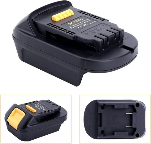 محول بطارية ML18DL متوافق مع أدوات Dewalt 20V اللاسلكية، محول متوافق مع بطارية Mil-Waukee 18V M-18 لاستبدال بطاريات ليثيوم Dewalt 20V Max in Kuwait