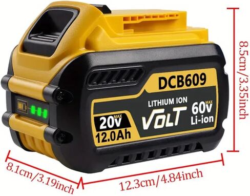 DCB609 لبطارية ديوالت، متوافقة مع أدوات الطاقة ديوالت 20 فولت/60 فولت 12000 مللي أمبير في الساعة in Kuwait