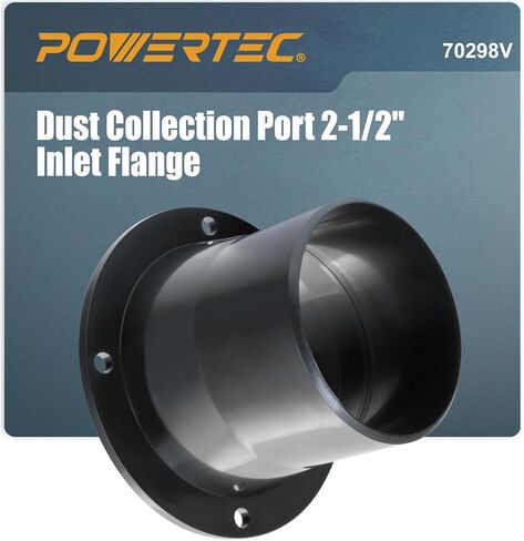 شفة مدخل منفذ الغبار POWERTEC 70298V، فتحة OD مقاس 2.5 بوصة للخرطوم المرن in Kuwait
