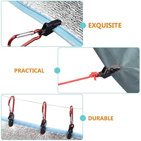 15pcs Outdoor Camping Tent Clips Windproof Plastic Awning Clamps Tent Fixing Clamps for Canopy Tarp Shelter in Kuwait