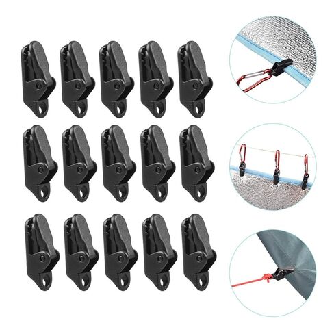 15pcs Outdoor Camping Tent Clips Windproof Plastic Awning Clamps Tent Fixing Clamps for Canopy Tarp Shelter in Kuwait