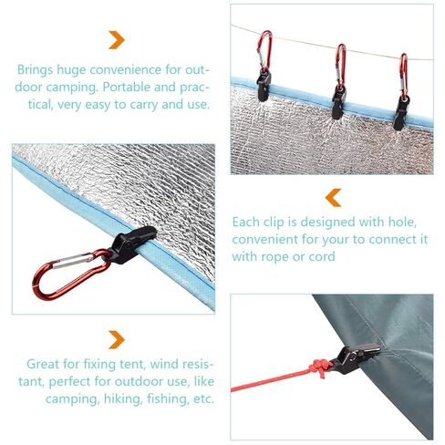 15pcs Outdoor Camping Tent Clips Windproof Plastic Awning Clamps Tent Fixing Clamps for Canopy Tarp Shelter in Kuwait