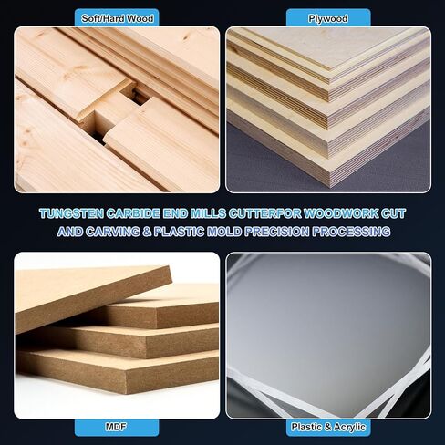 باتيكل 1/4 "عرقوب سفلي راوتر بت، 5/32" قطر القطع، 5/8 "عمق القطع، 2 فلوت كربيد نهاية المطاحن القاطع لقطع الخشب، نحت in Kuwait