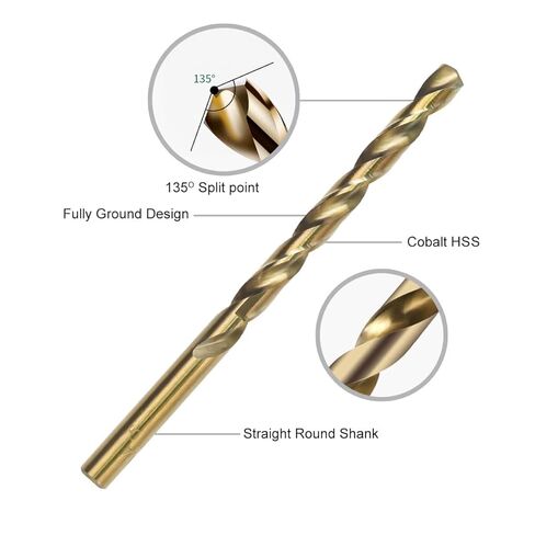 GMTOOLS 29Pcs Cobalt Drill Bits Set, 4341 HSS, 135 Degree Tip, Twist Jobber Length Drill Bit Kit for Hardened Metal, Cast Iron, Stainless Steel, Plastic and Wood with Indexed Storage Case 1/16"-1/2" in Kuwait