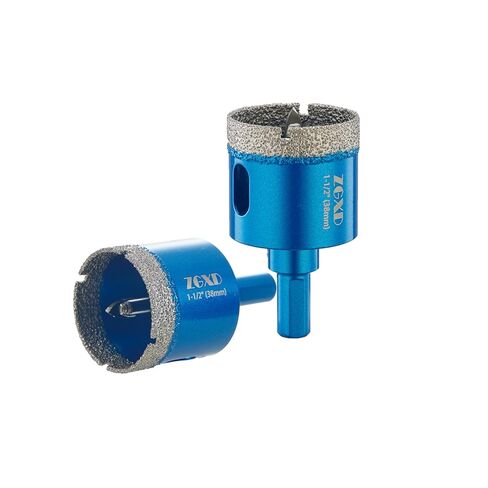 1-1/2 "منشار ثقب الماس مع مثقاب الطيار - 2 قطعة منشار ثقب البلاط ذو الرؤوس الماسية 38 مم مع لقمة توجيه لبلاط البورسلين والسيراميك والفخار الجرانيت وزجاجات حجر الجرانيت (عرقوب مثلث 3/8") in Kuwait