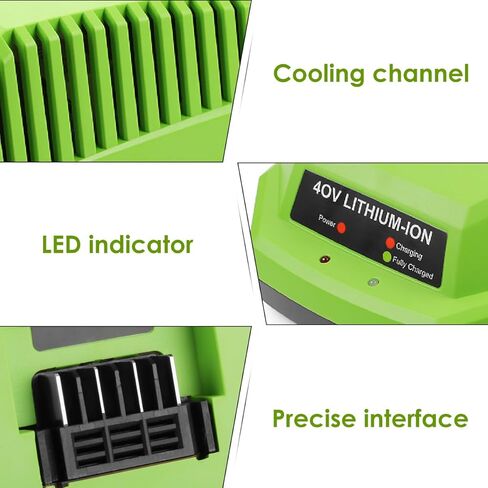 40V Charger Replacement for Greenworks 40V Battery Charger, Compatible with 40 Volt G-MAX Power Tools 29482 29252 20202 22262 29472 29462 (Not for 29662) in Kuwait