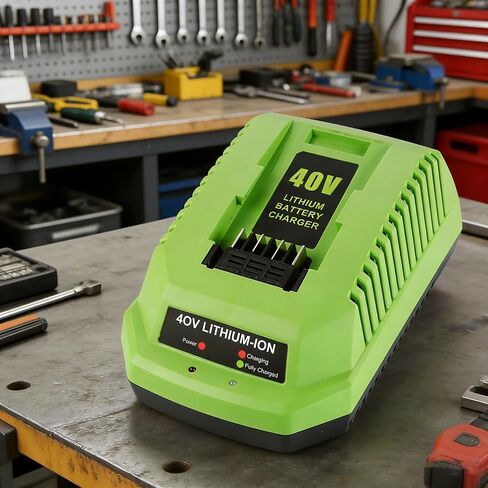 40V Charger Replacement for Greenworks 40V Battery Charger, Compatible with 40 Volt G-MAX Power Tools 29482 29252 20202 22262 29472 29462 (Not for 29662) in Kuwait