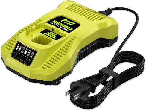 متوافق مع شاحن بطارية Ryobi 18V، شاحن P117 متوافق مع Ryobi 12V-18V One+ بطارية ليثيوم NiCad NiMh P108 P107 P109 in Kuwait
