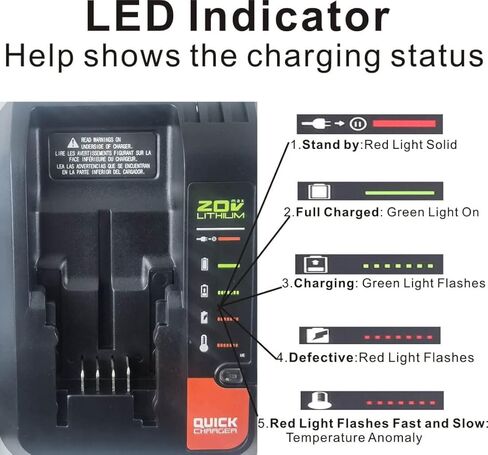 شاحن بطارية ليثيوم 20 فولت سريع متوافق مع بلاك اند ديكر LBXR20 LBXR2020 LB2X4020 وكابل بورتر بطارية ليثيوم 20 فولت PCC685L PCC680L PCC681L، PCC692L in Kuwait