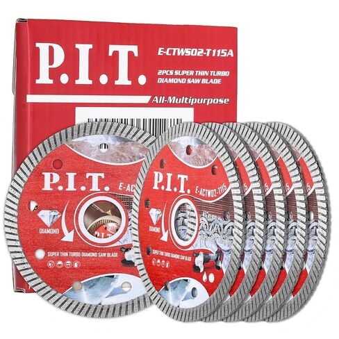 P.I.T. 3-Pack 4.5 Inch Turbo Diamond Cut-Off Wheels,7/8 Inch Dry/Wet Saw Blade for Circular Saws and Angle Grinder,Perfect for Cutting Stone Concrete Tile in Saudi Arabia