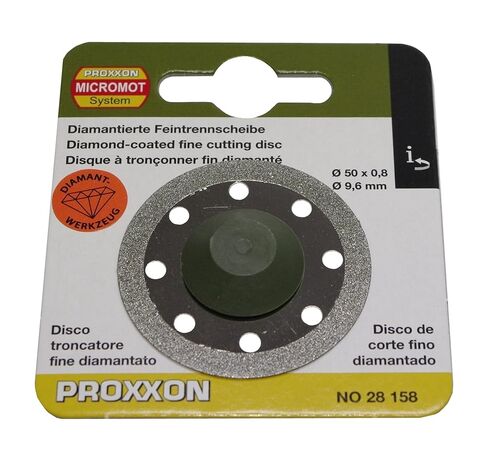 Proxxon 28158 قرص القطع الدقيق المطلي بالألماس بقطر 50 × 0.8 × 9.6 ملم للمطاحن الزاوية الطويلة LHW وLHW/A in Kuwait
