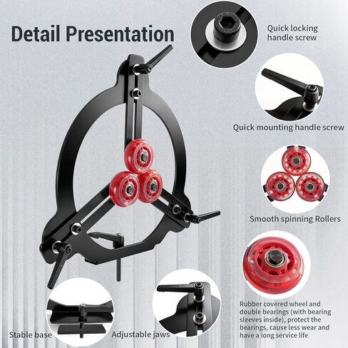Woodturning Steady Rest for 12inch,14inch and 16inch Swing Size Lathe for Spindle Woodturning, 3-Point Adjustable Lathe Tool in Kuwait