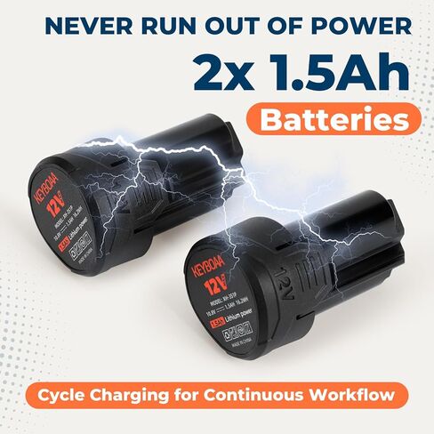 12V MAX Brushless Cordless Drill Set, Power Drill Kit with 2×1.5Ah Batteries & Fast Charger, 3/8" Keyless Chuck, 350 In-lbs Torque, 2-Speed Electric Screwdriver for Home DIY, 20pcs Accessories in Kuwait