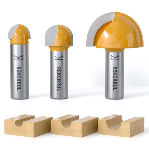 3PCS Core Box Router Bit Set 1/2" Shank, 5/8, 3/4, 1-1/2" CD | Precision, Durability, and Versatility in One Set in Saudi Arabia