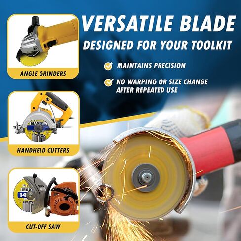 14" Diamond Cut Off Wheel for Handheld Saws, Metal Cutting Blade for Rebar, Steel, Iron, Copper, 1" Arbor, 1 PC in Kuwait