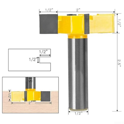 CNC Spoilboard Surfacing Router Bit 1/2 Inch Shank Carbide Tipped 4 Wings Fast Clean Cutting Woodworking MDF Plywood Particle Board in Kuwait