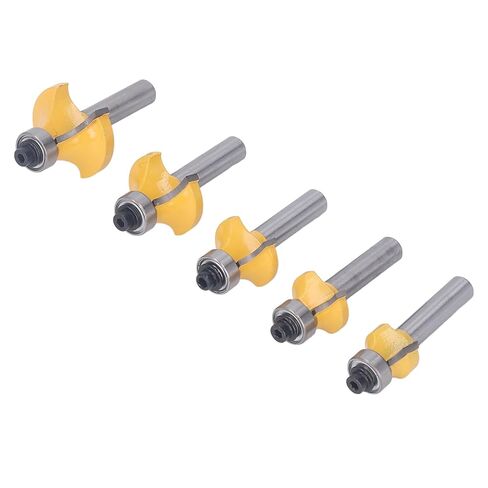 Round Over Router Bit Set 5 Piece Carbide Corner Rounding Woodworking Cutter with 8mm Shank for Softwood Hardwood Solid Wood in Kuwait