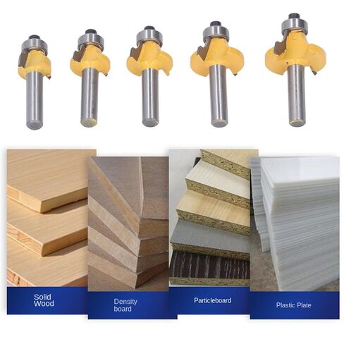 Round Over Router Bit Set 5 Piece Carbide Corner Rounding Woodworking Cutter with 8mm Shank for Softwood Hardwood Solid Wood in Kuwait