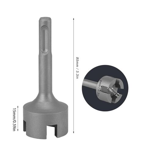 Mumusuki Ground Rod Driver, Steel SDSShank T Post Driver Attachment Universal Drill Tools for SDS Plus Hammer Drill (#4) in Kuwait