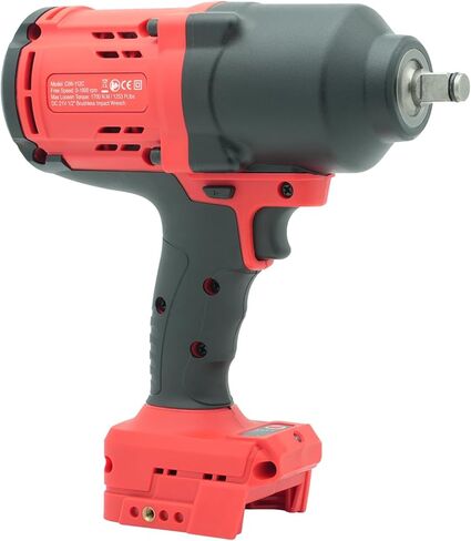 BESWELL 1/2-Inch Cordless Impact Wrench for Milwaukee 18V Battery, 1256 Ft-Lbs Max Torque Brushless Electric Impact Gun for Heavy Suspension and Truck Repair, 4-Mode Speed (Tool Only) - CIW-112C-ML in Kuwait