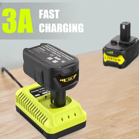 P117 P118 18V استبدال الشاحن السريع لشاحن بطارية Ryobi متوافق مع P102 P108 P189 P197 P103 P105 P107 P190 P191 in Kuwait