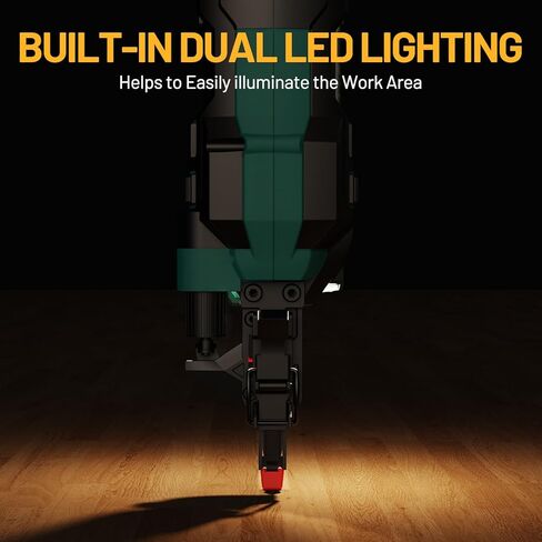 Cordless Brad Nailer, Nail Gun Battery Powered, Staple Gun with 2.0Ah Battery & Charger, 18GA 2 Inch Nail Depth Adjustment with 1800pcs Nails for Home Improvement, Woodworking in Kuwait
