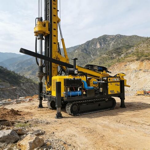 Tracked Hydraulic Hard Rock Driller, High Penetration Core Drilling Machine, Suitable for Mineral Deposit Survey and Deep Rock Core Extraction Projects in Kuwait