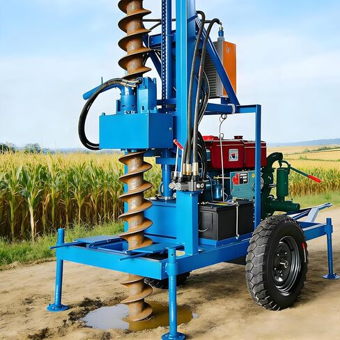 Auger Water Well Drilling Equipment Portable DIY Drill Rig Hydro Kit for Home Garden Ranch Farm Irrigation Ground Water Drilling Machine in Kuwait