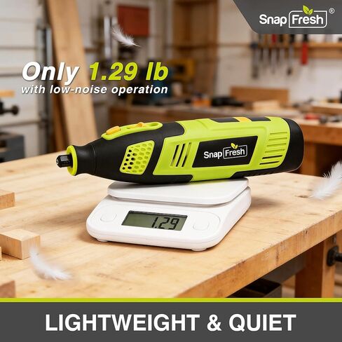مجموعة أدوات دوارة لاسلكية SnapFresh 12V، أداة دوارة صغيرة 28 سرعة 32000 دورة في الدقيقة مع شاشة رقمية، 111 ملحقًا، بطارية 2.5 أمبير في الساعة شحن USB-C، أداة تعمل بالبطارية خفيفة الوزن للأعمال اليدوية وأظافر الحيوانات الأليفة in Kuwait