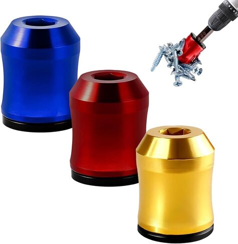 3Pcs Screwdriver Head Magnetic Ring, Screwdriver Head Magnetic Ring, Removable Magne-tic Screwdriver Drill Bit Holder, quantum grip magnetic screw ring for Hex Screwdrivers and Power Bits in Kuwait