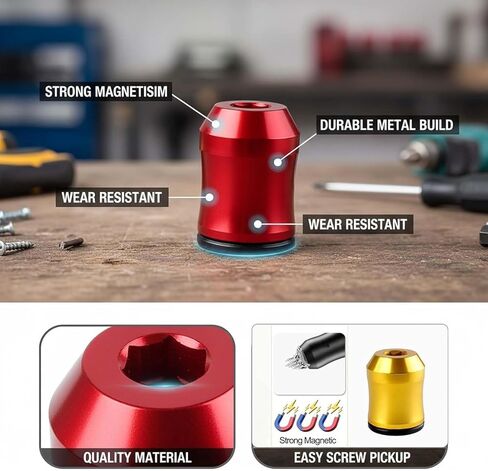 3Pcs Screwdriver Head Magnetic Ring, Screwdriver Head Magnetic Ring, Removable Magne-tic Screwdriver Drill Bit Holder, quantum grip magnetic screw ring for Hex Screwdrivers and Power Bits in Kuwait