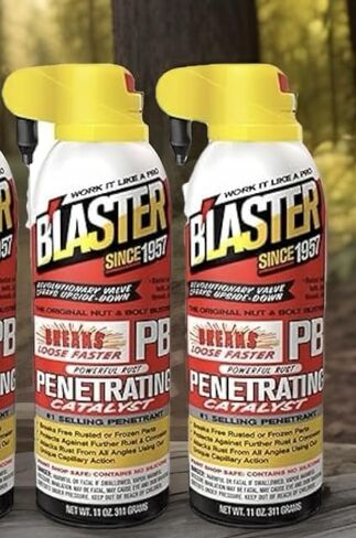 بديل متوافق مع PB Blaster 11 أونصة محفز اختراق مع PowerStraw (2) زيت اختراق الصدأ للبراغي والصواميل العالقة، رذاذ دقيق يخفف الحماية من التآكل الصدأ. صنع في الولايات المتحدة الأمريكية in Kuwait