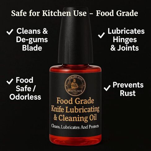 Horace Whitlock Knife Pivot Lube Oil – Premium Food-Safe Lubricant for Folding Knives & Tools, 20ml (0.68 fl oz) Bottle. Knife Pivot Lubricating Oil in Kuwait