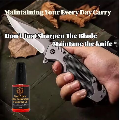 Horace Whitlock Knife Pivot Lube Oil – Premium Food-Safe Lubricant for Folding Knives & Tools, 20ml (0.68 fl oz) Bottle. Knife Pivot Lubricating Oil in Kuwait