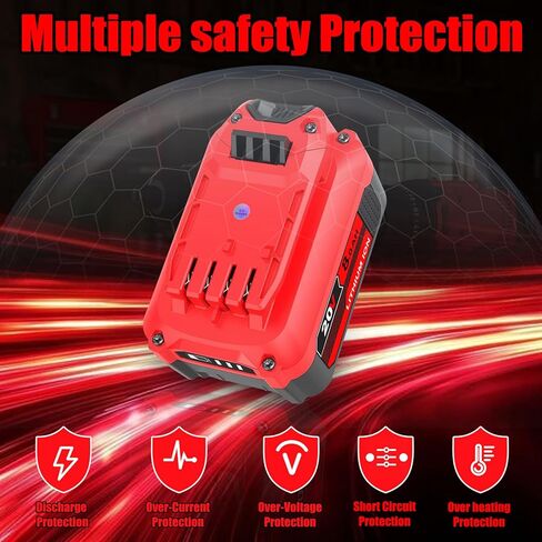 استبدال JAUKIST 20V 8.0Ah للحرفي: استبدال 20V متوافق مع بطارية Craftsman V20 CMCB205 CMCB204 CMCB206 CMCB202 CMCB201 20V أدوات كهربائية لاسلكية وشاحن in Kuwait