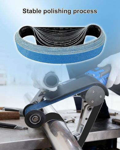 Zirconia Sanding Belts 1-1/2 x 30" Fit for Pipe Tube Polisher Sander, 1.5" x 30" Zirconia Metal Grinding Sand Belts 80 Grit, 15 Pcs in Kuwait