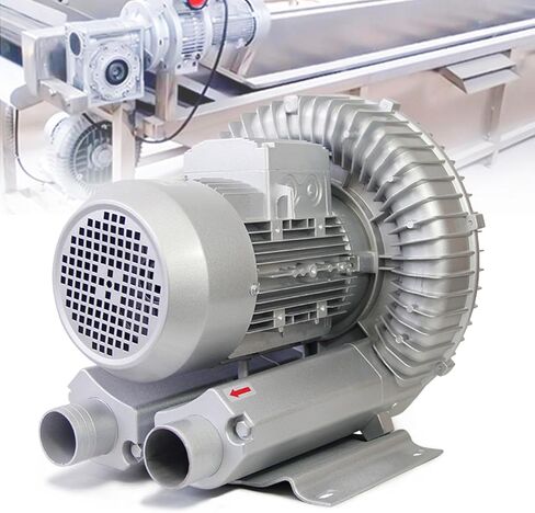 High Pressure Industrial Air Blower 380V, 2980rpm, Dual-Purpose Blow & Suck, All-Aluminum Impeller, Efficient Air Supply for Workshops & Factories (120W) in Kuwait