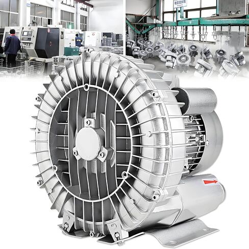 380V Regenerative Blower Electric Air Pump - High-Efficiency Air Blowing & Suction for Fish Tanks, Aquariums, Industrial Use, Ventilation & Cooling Solutions in Kuwait