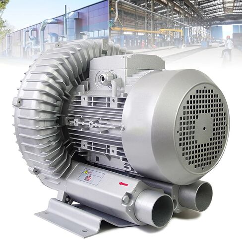 High-Pressure Vortex Ring Blower, 220V 50Hz Regenerative Blower for Fish Tanks & Aquariums, 180W Centrifugal Blower with Multiple Power Options (0.24HP) in Kuwait