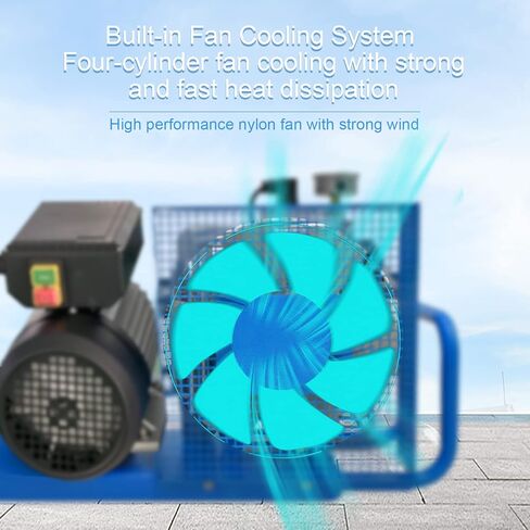 TUDIVING ضاغط غوص عالي الضغط 4500 رطل لكل بوصة مربعة | التوقف التلقائي | 100 لتر/دقيقة | 110 فولت/220 فولت | ضاغط هواء للغوص والرياضات المائية وكرات الطلاء in Kuwait