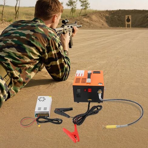 ضاغط هواء PCP، 4500PSI/30Mpa PCP، 12V DC/110V AC ضاغط PCP Airgun مع مروحة تبريد مدمجة وضاغط خزان كرات الطلاء المحمول لكرة الطلاء وبندقية PCP وزجاجة غوص سكوبا in Kuwait