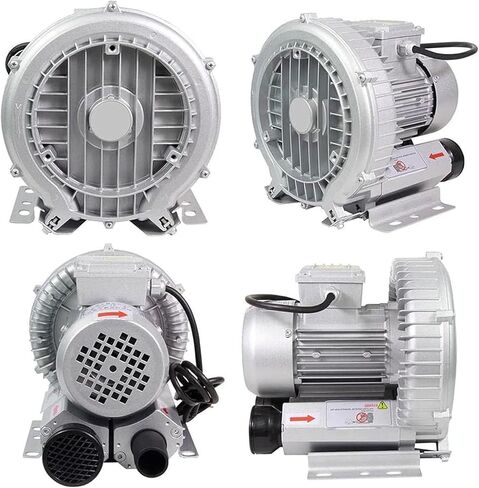 High-Pressure Vortex Blower - 250W Industrial Vacuum Pump for Air Blowing & Suction, Ideal for Sewage Aeration, Aquarium Ponds, 220V, 0.34HP Performance in Saudi Arabia