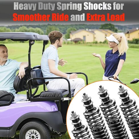 EZGO TXT Golf Cart الصدمات الأمامية أو الخلفية مع نوابض لولبية شديدة التحمل لـ EZGO TXT/Medalist 1994+ G&E Golf Carts OEM# 70928-G01 76418-G01 4 قطع in Saudi Arabia