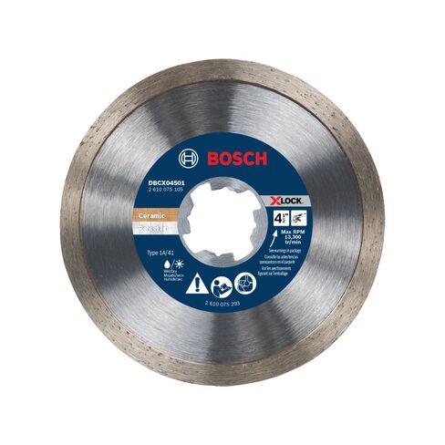 عجلة ماسية ذات حافة مستمرة من BOSCH DBCX04501 مقاس 4-1/2 بوصة | تغيير أسرع 5 مرات، قطع دقيقة | بلاط سيراميك، أردواز، بورسلين، رخام | X-Lock ومطاحن الزوايا القياسية in Kuwait