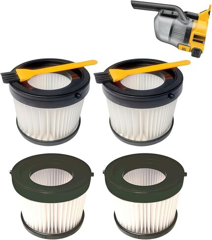 متوافق مع مرشح فراغ Ddewolt DCV501HB DCV5011H استبدال مرشحات HEPA، للمكنسة الكهربائية المحمولة اللاسلكية Ddewolt 20V تتضمن فرشتي تنظيف قابلتين للغسل وإعادة الاستخدام (6pk) in Kuwait