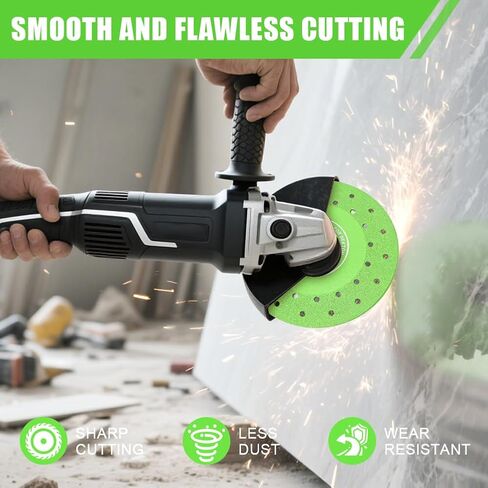 5 Pcs Glass Cutting Disc, 110/115MM Vacuum Brazed Ultra-Thin Multi-Pore Flat Abrasive Sheet Disc for Grinding Jade, Crystal, Wine Bottles, Tile(Size:4.5'') in Kuwait